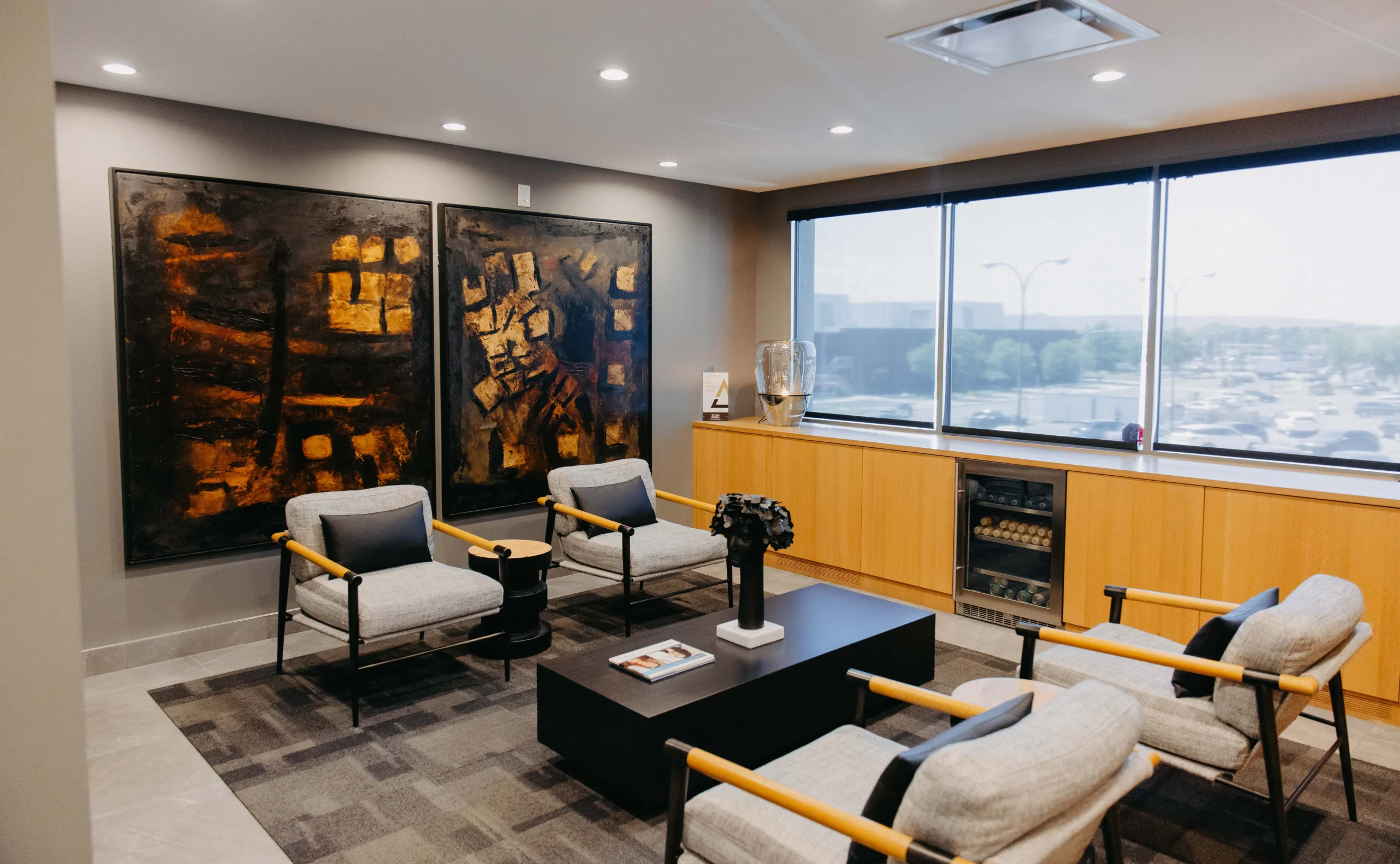 reception desk at dental clinic nw calgary, ab